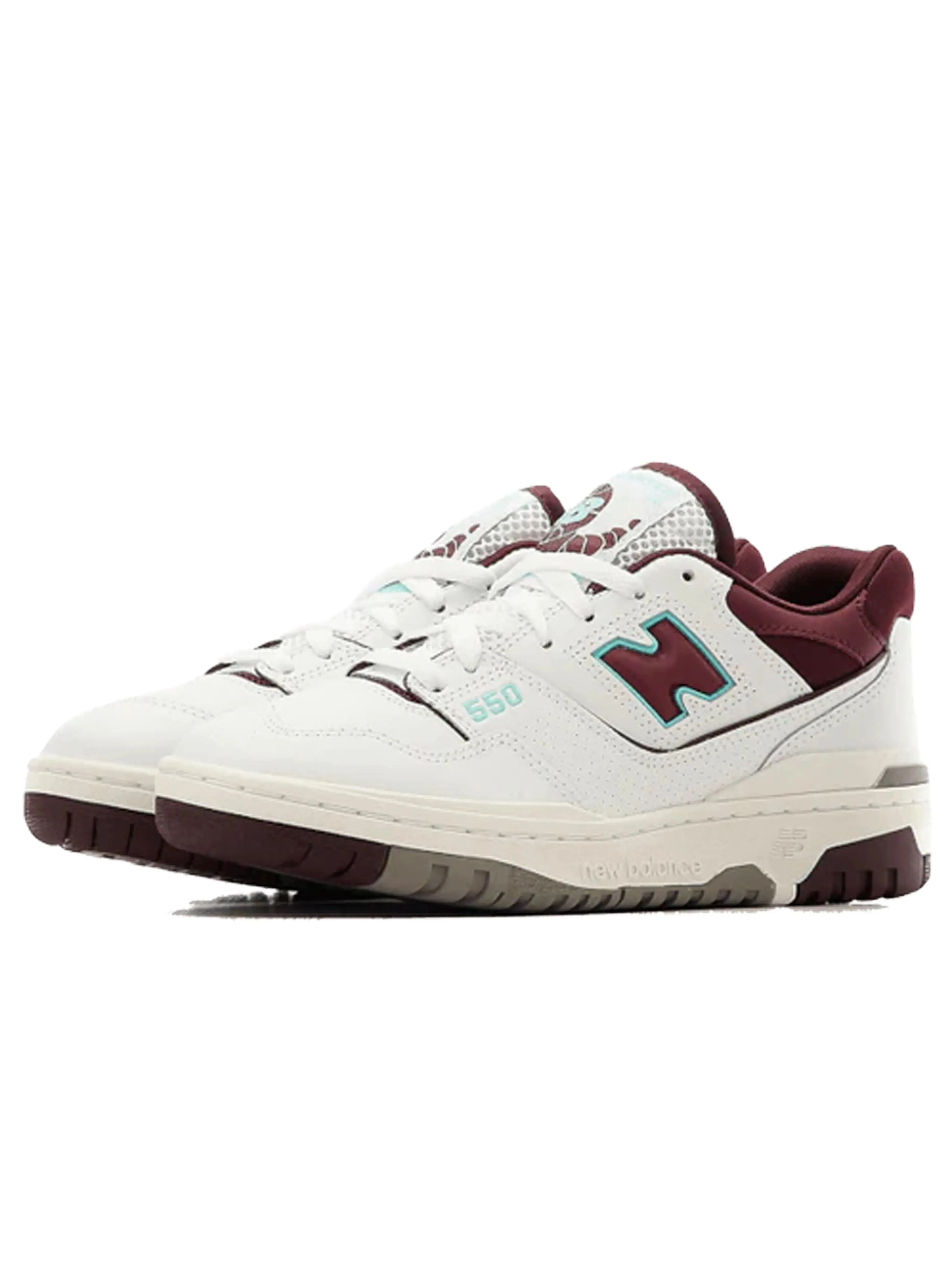 New Balance 550 Burgundy Cyan