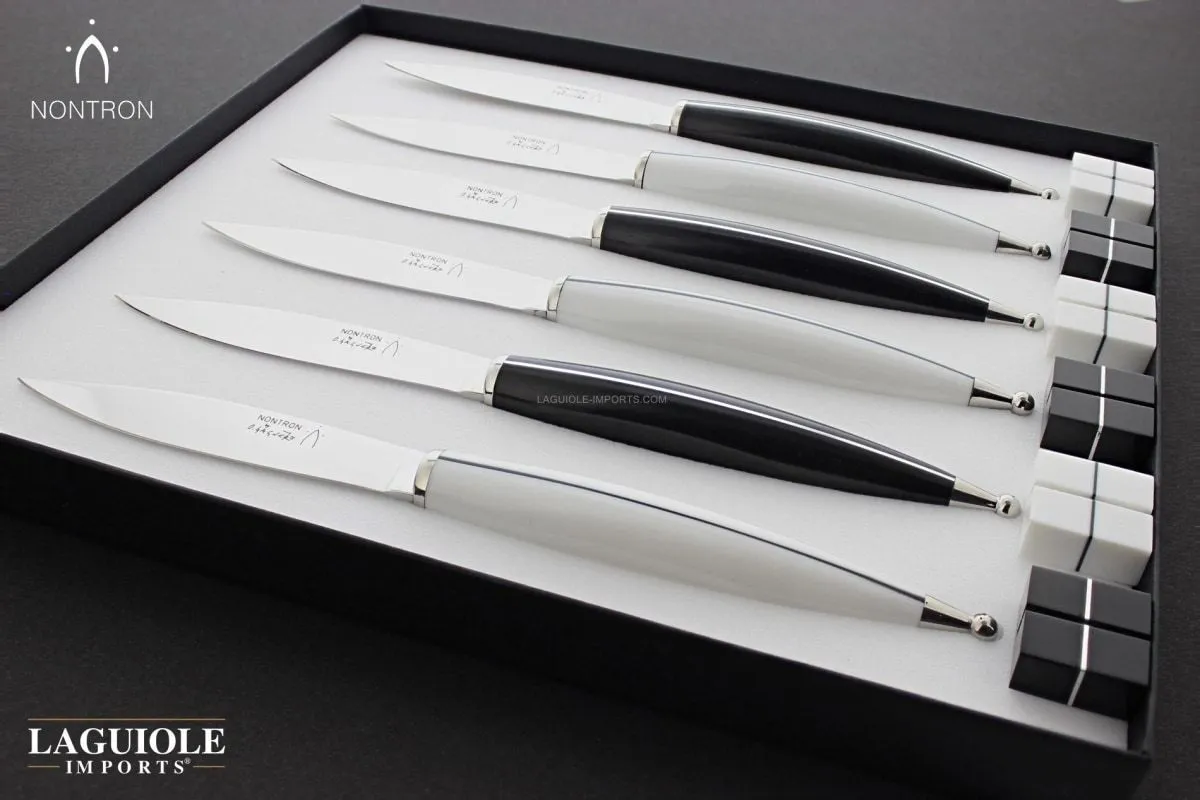 Olivier Gagnere Table Knives by Nontron - Set of 6 - Damier