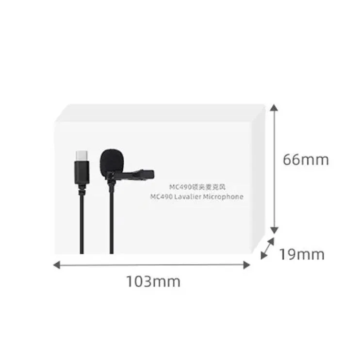 Omnidirectional Lavalier Microphone for Motion Cameras with USB-C Connector