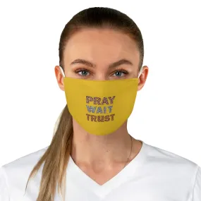 Pray Wait Trust Face Mask - Gold