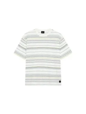 PS stripe pattern t shirt white