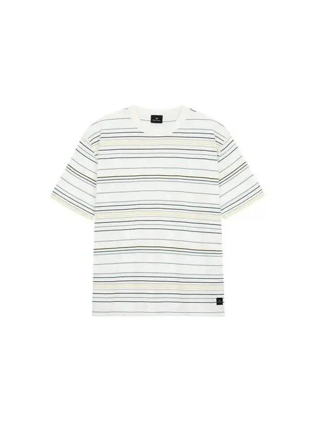 PS stripe pattern t shirt white