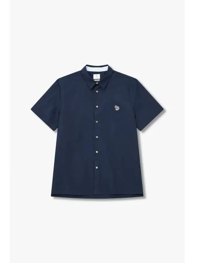 PS zebra patch short sleeve shirt navy