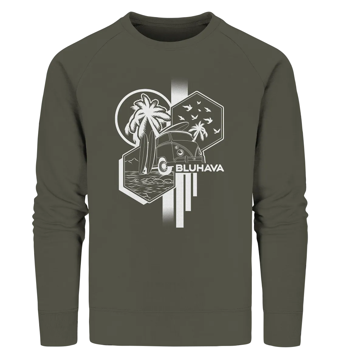 "Geometric Surf Dream" - Unisex Premium Organic Sweatshirt