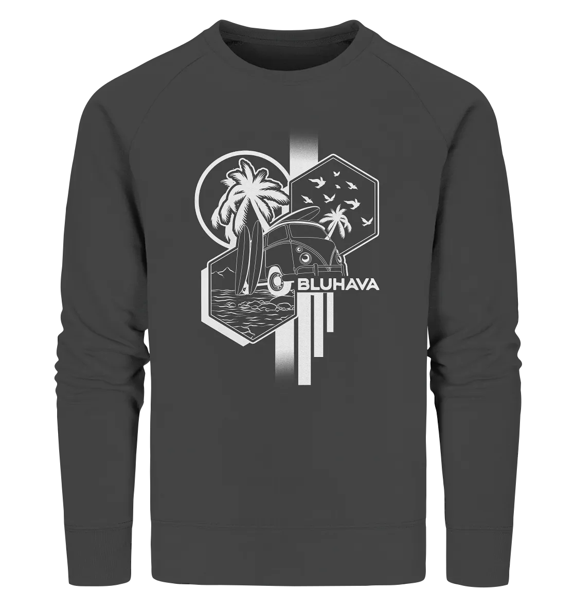 "Geometric Surf Dream" - Unisex Premium Organic Sweatshirt