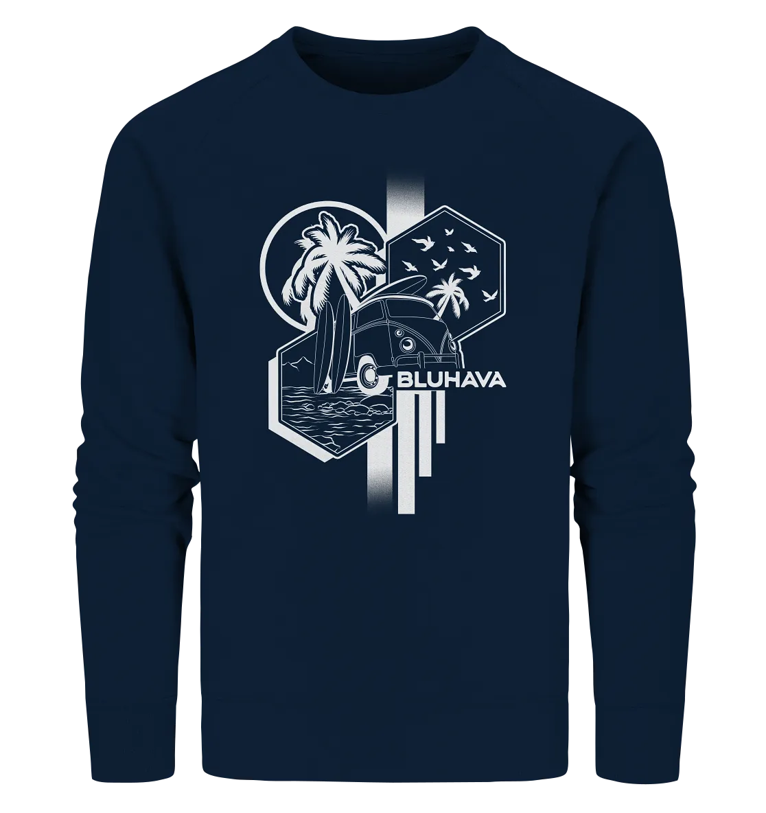 "Geometric Surf Dream" - Unisex Premium Organic Sweatshirt