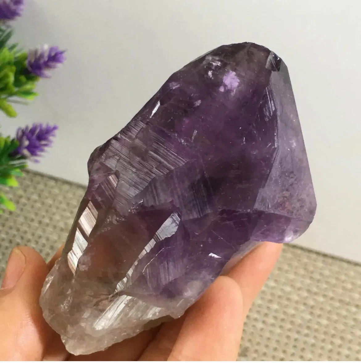 Raw natural amethyst gemstone