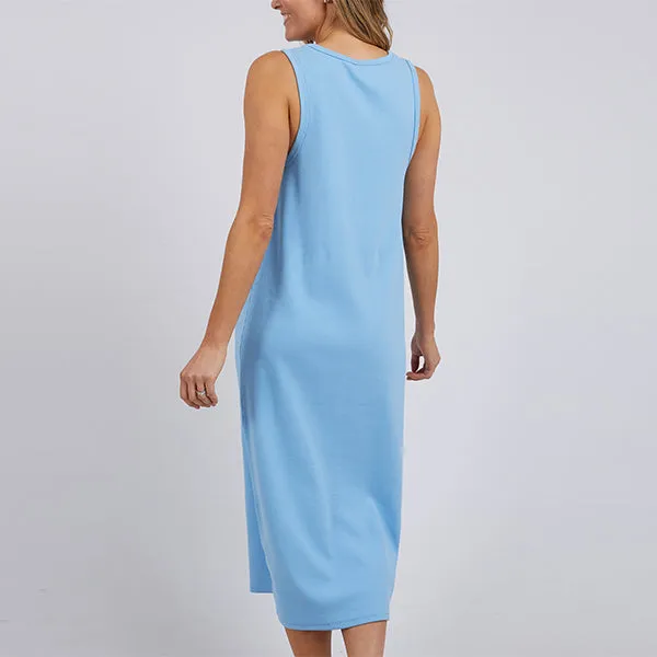 Rib Tank Dress - Azure Blue