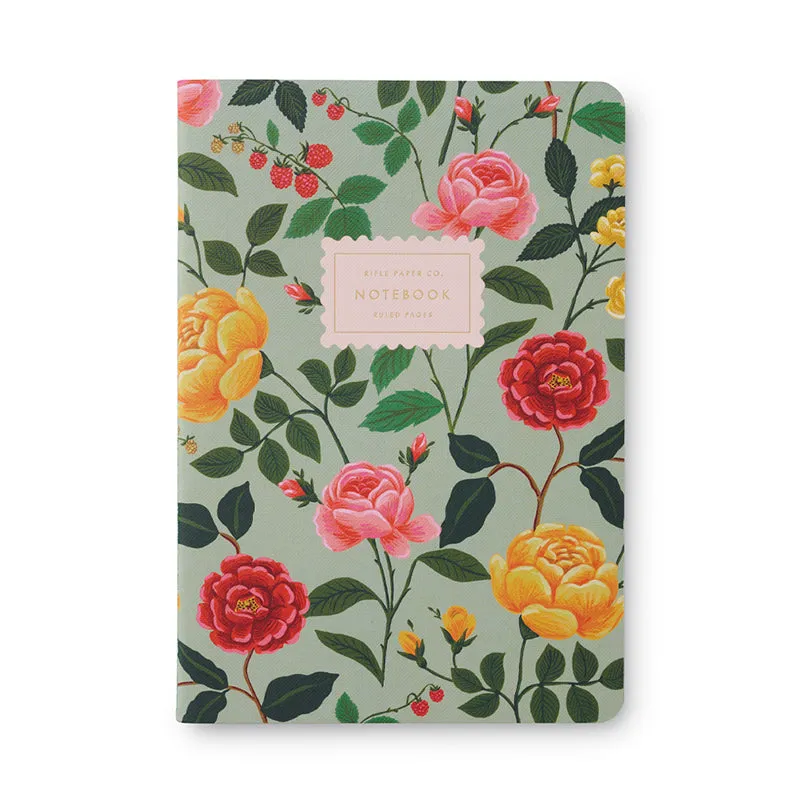 RIFLE PAPER CO. | Roses Stitched Notebook Set