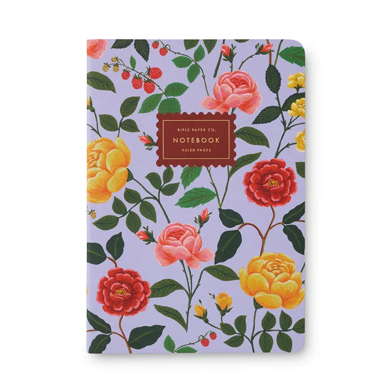 RIFLE PAPER CO. | Roses Stitched Notebook Set