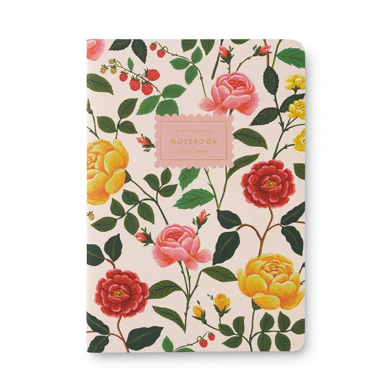 RIFLE PAPER CO. | Roses Stitched Notebook Set