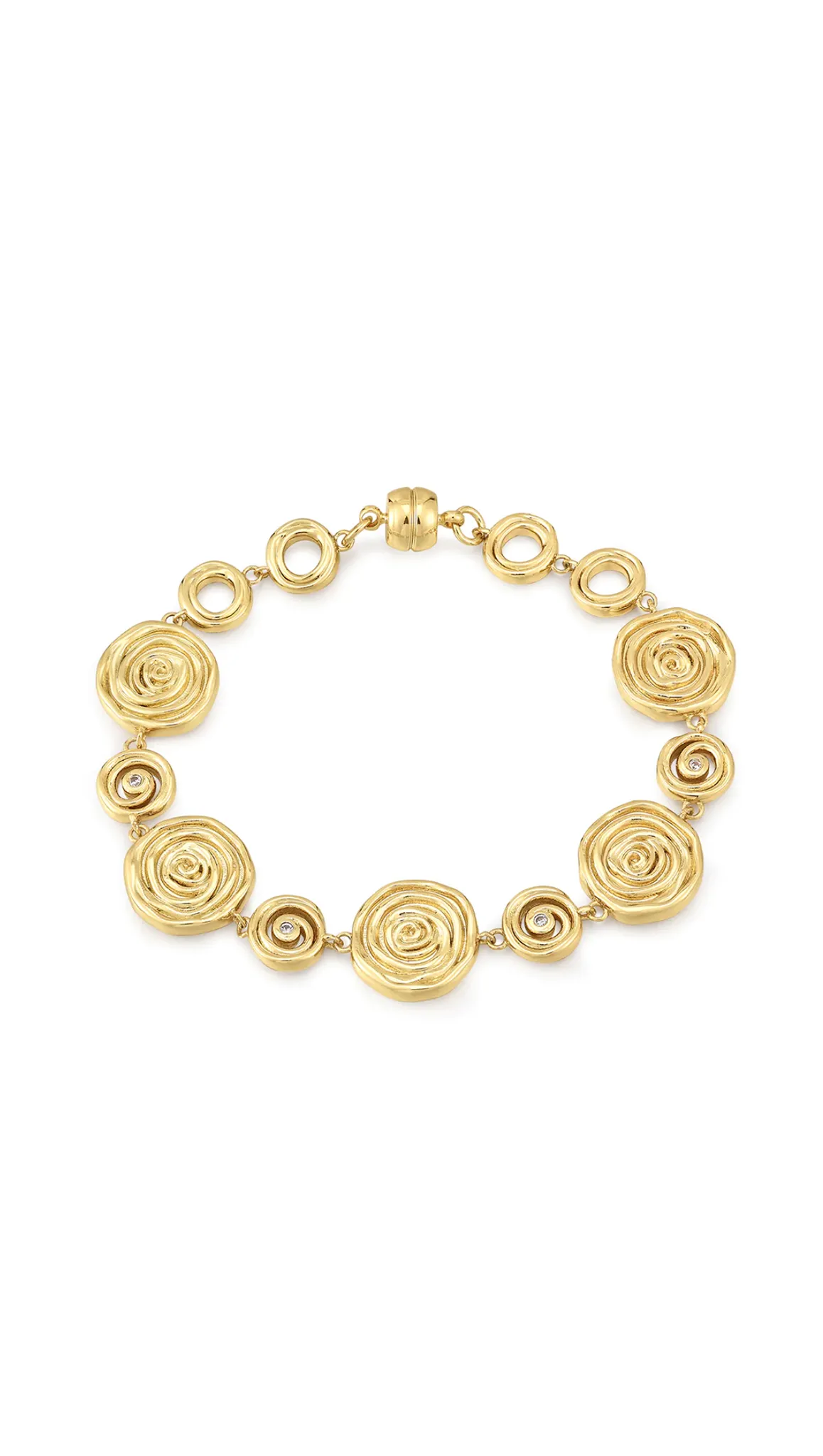 Rosette Coil Link Bracelet - Gold