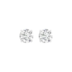 Round Diamond Stud Earrings