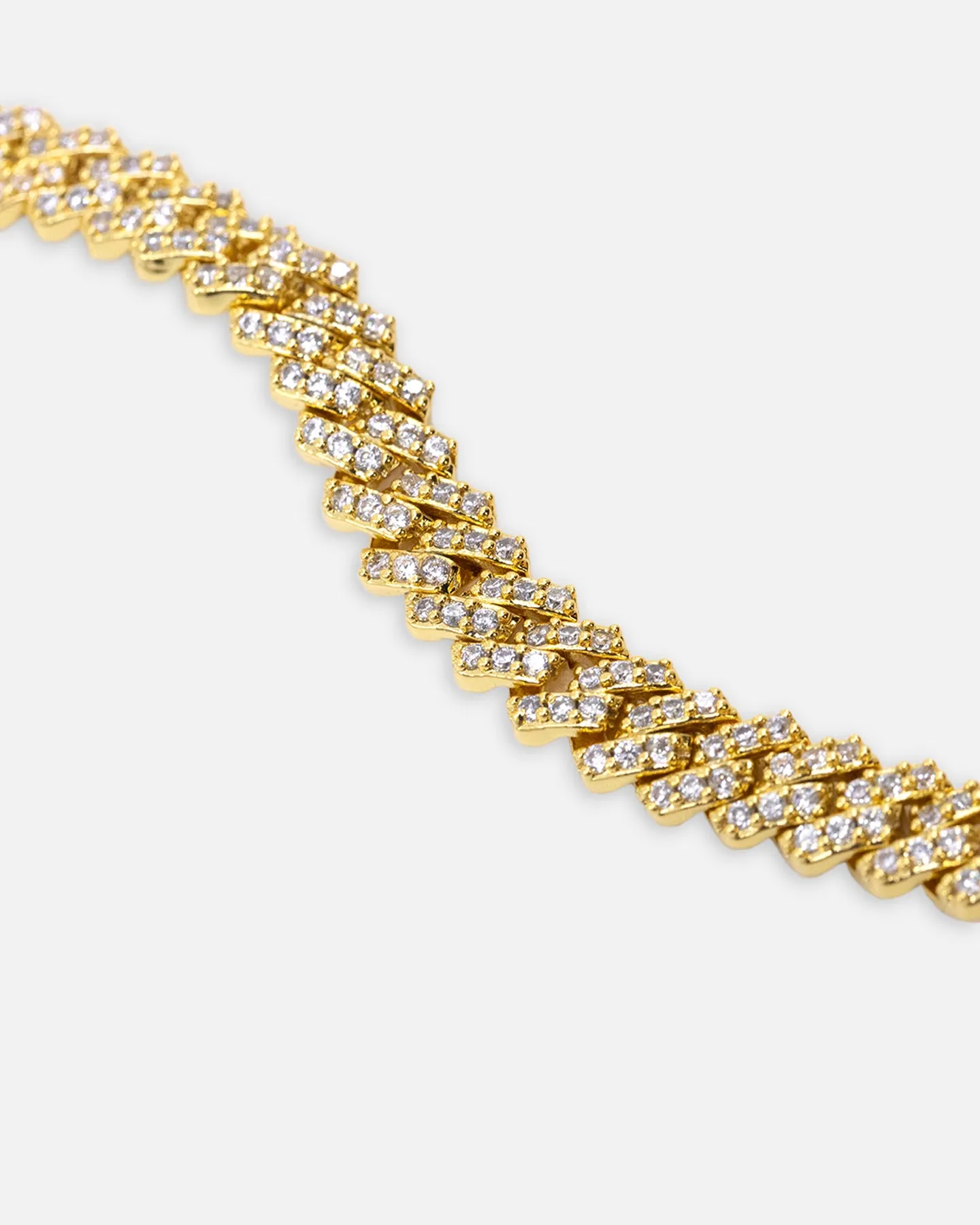 Saint Morta 6mm Iced Cuban Prong Chain Iced Gold