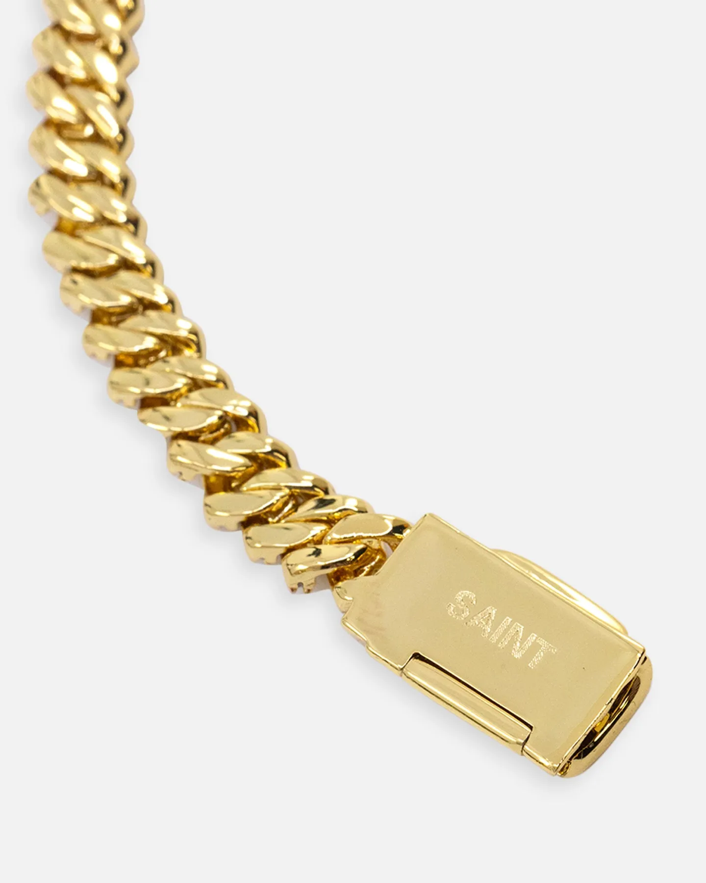 Saint Morta 6mm Iced Cuban Prong Chain Iced Gold