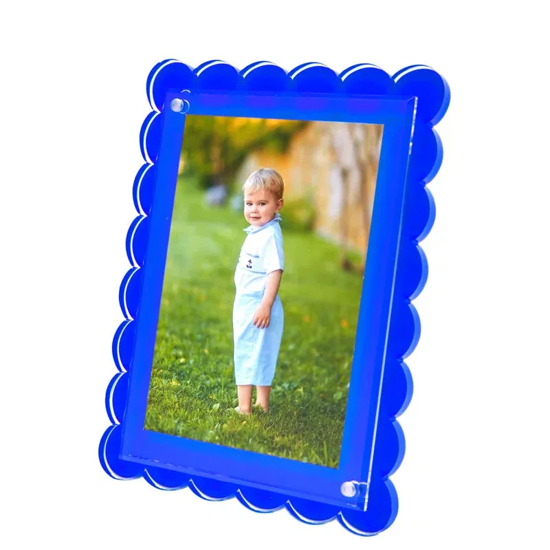 Scallop Frame - Blue