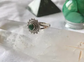 Semi-precious Emerald Evanora Ring