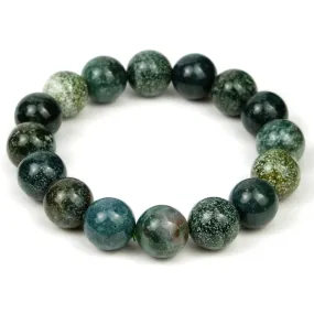 Starry Sky Madagascar Agate Stretch Bracelet 13-14mm