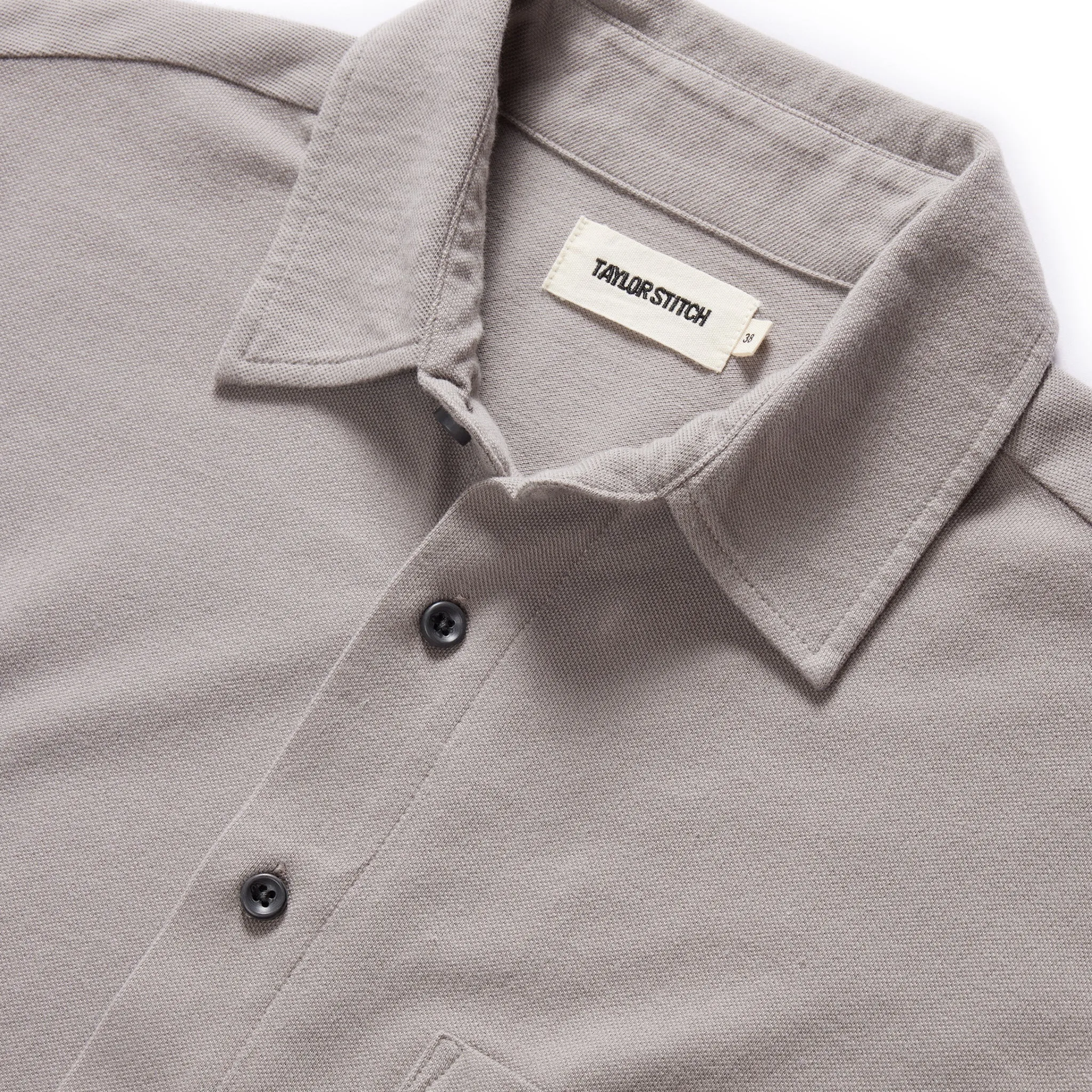 The Short Sleeve California in Steeple Grey Pique