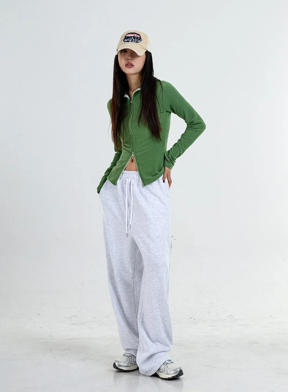 Two Side Straps Wide Track Pants Unisex CO05