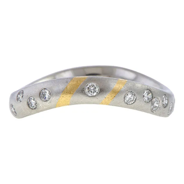 Vintage Two-toned Diamond Band, Size 7